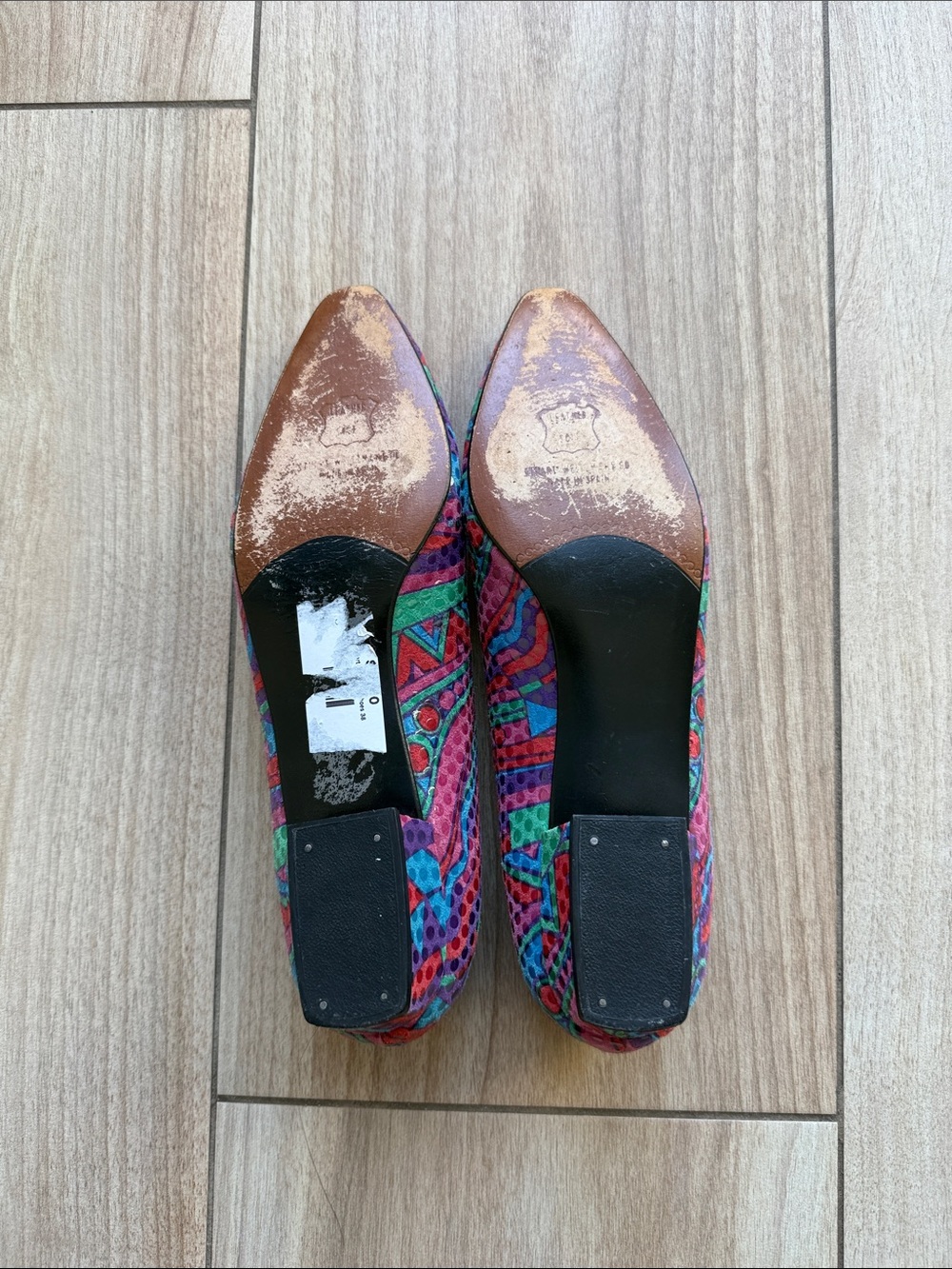 Stuart Weitzman Y2K Eclectic Quiet Luxury Paisley Ballet Flats Size 8.5 AA - Picture 7 of 7